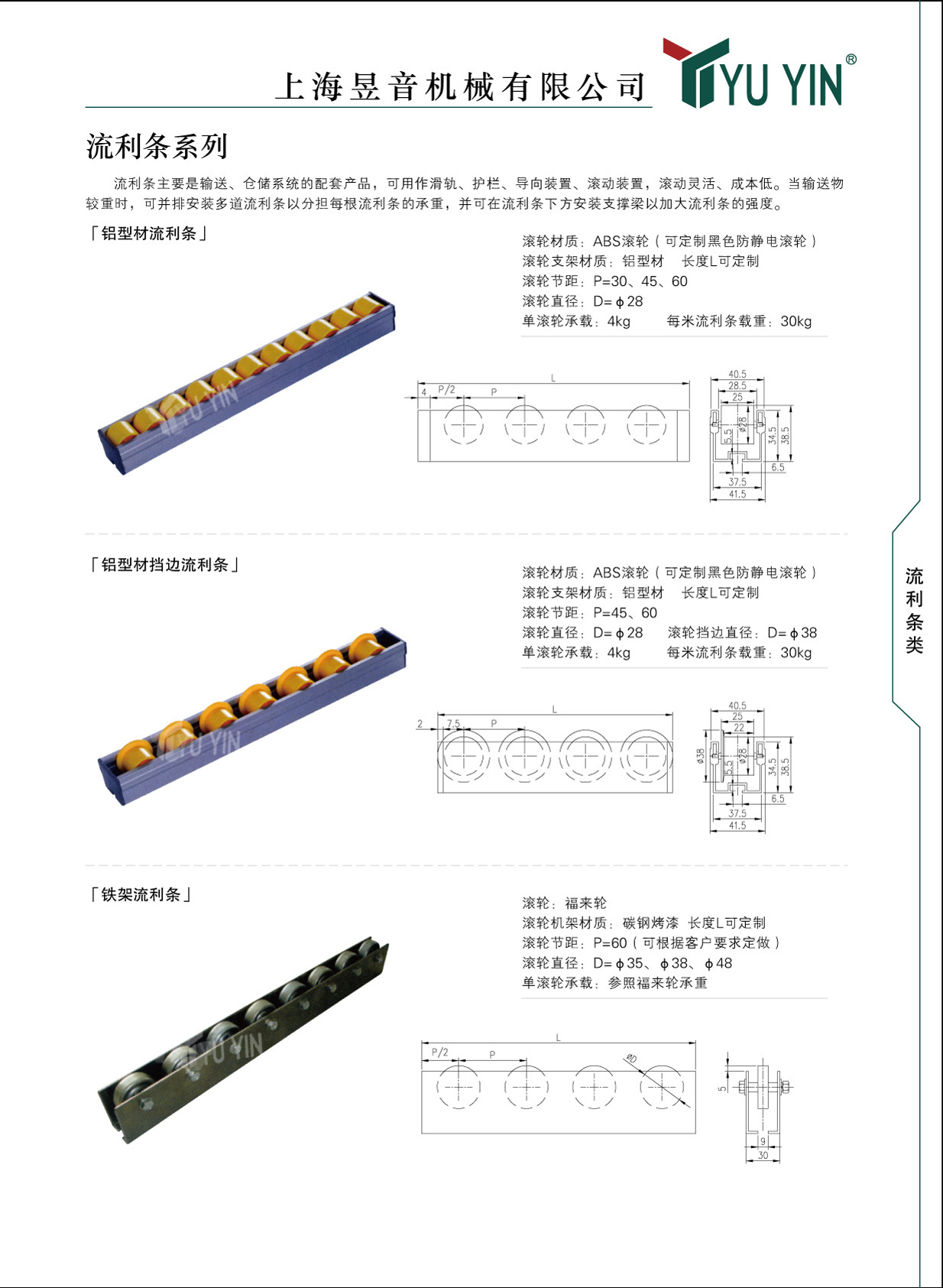 果蔬輸送設(shè)備配件流利條的組成結(jié)構(gòu)